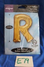 E79G ANAGRAM 32" GOLD FOIL LETTER "R" PARTY BALLOON