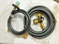 Propane Brass Tee Adapter Kit 4-Port Propane Brass Tee with Hoses GA03