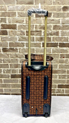 GUESS KARLIN TRAVEL DUFFLE ROLLING WHEELED BAG LOGO Cocoa Brown LUGGAGE NEW - Picture 10 of 12