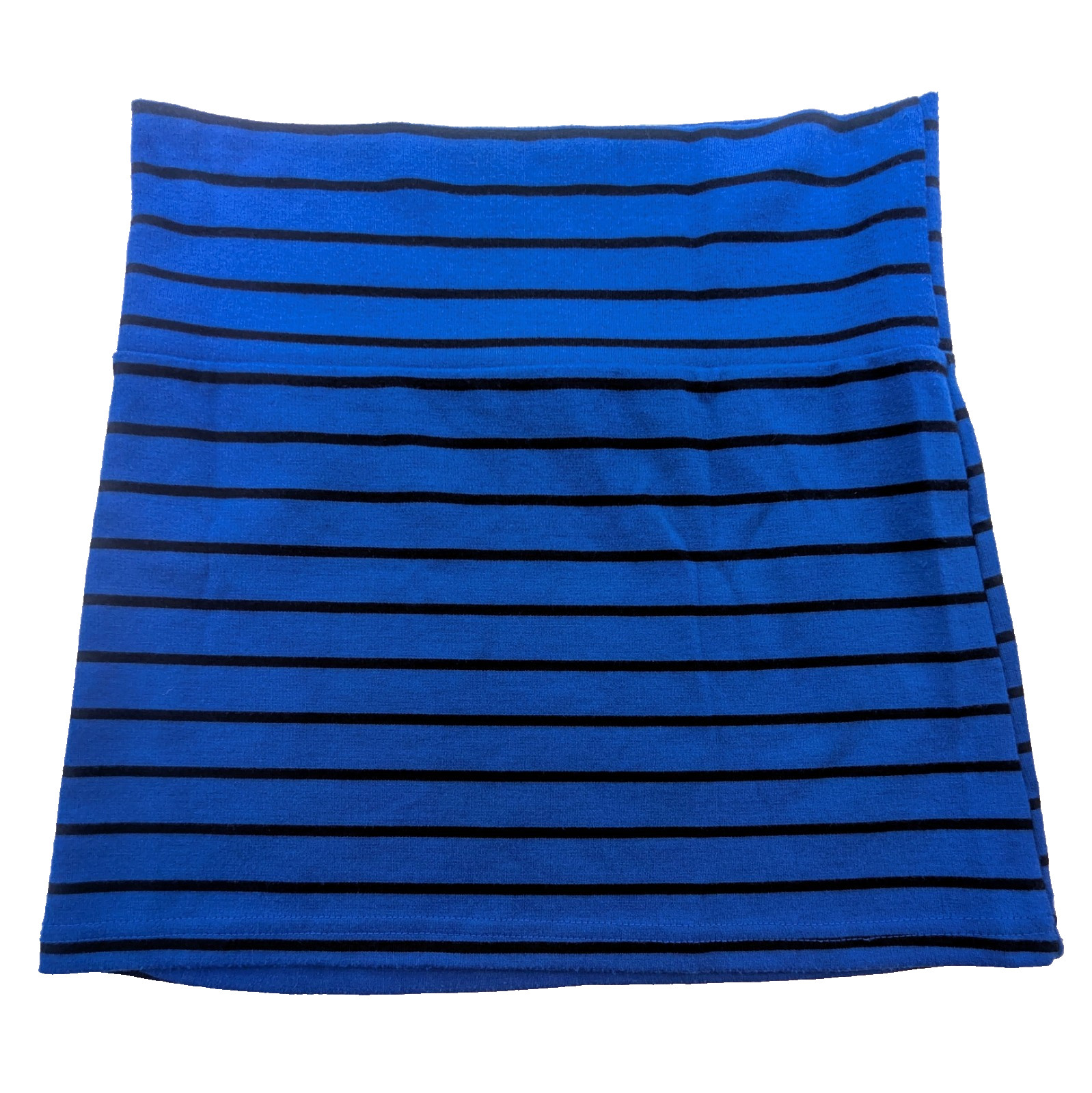 Rue21 Mini Skirt Juniors M Blue Black Striped Bodycon Stretch