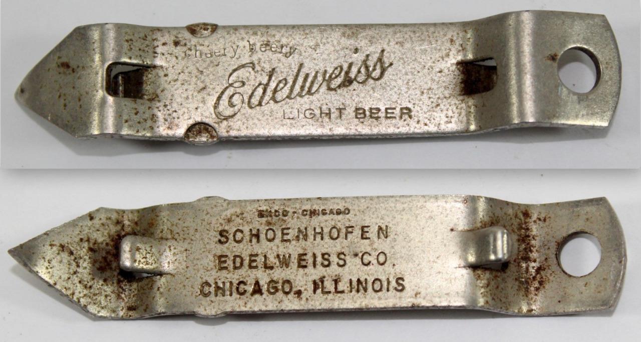 Vintage Edelweiss Beer Bottle Can Opener - Schoenhofen Brewing | eBay