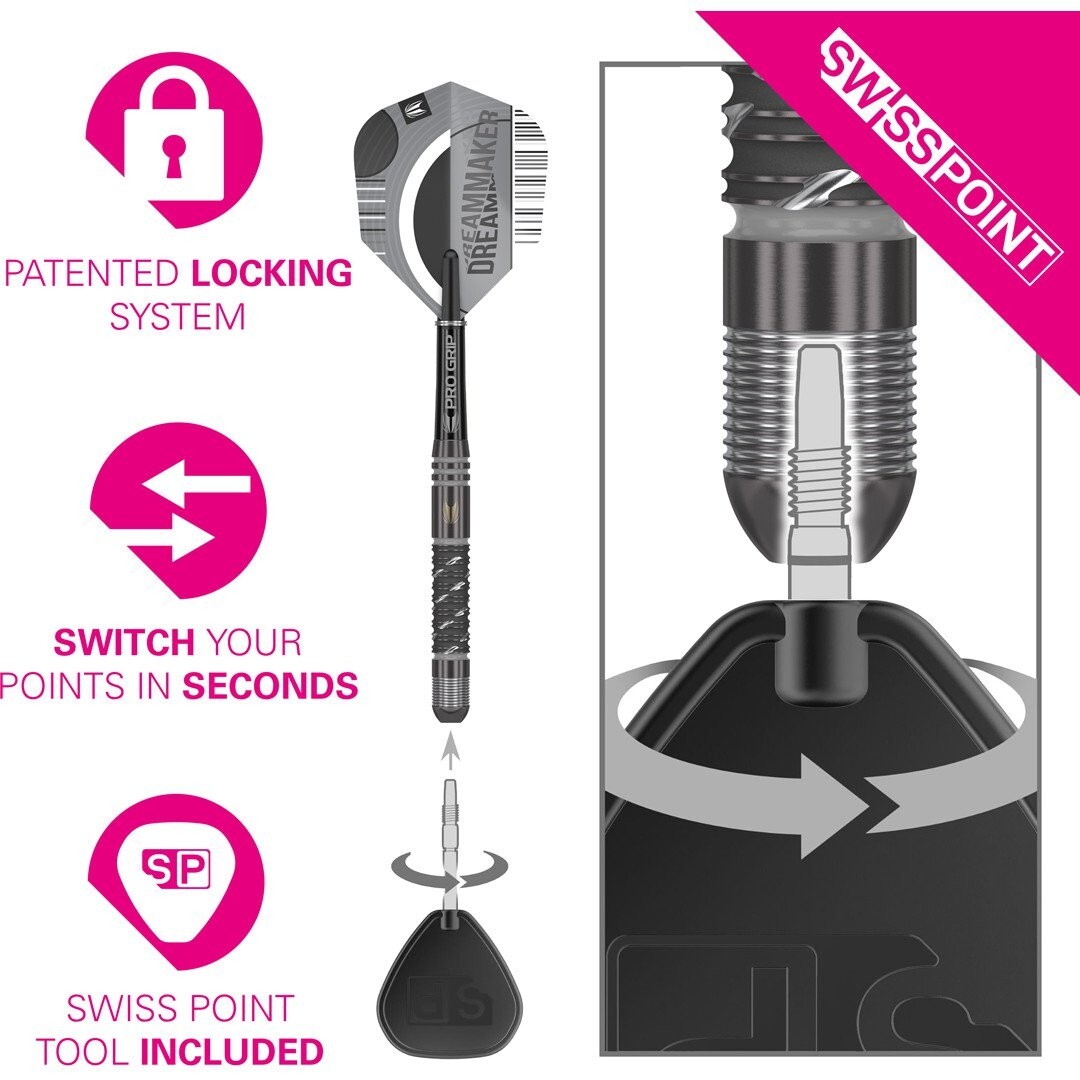 23 GRAM TARGET DIMITRI VAN DEN BERGH ECHO 90% TUNGSTEN DARTS WITH