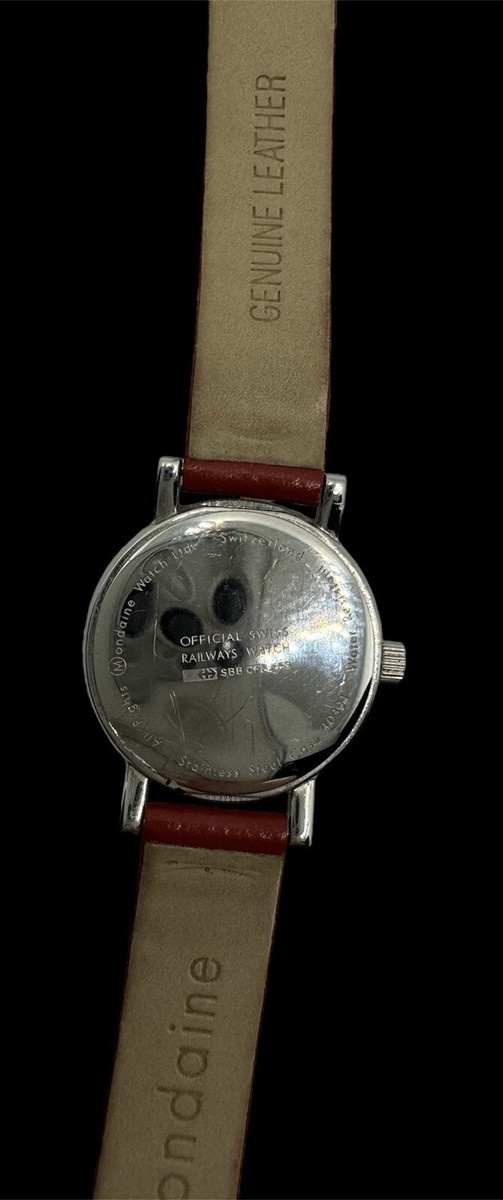 Mondaine SBB CFF FFS Stainless Steel Swiss Railways Watch M7606