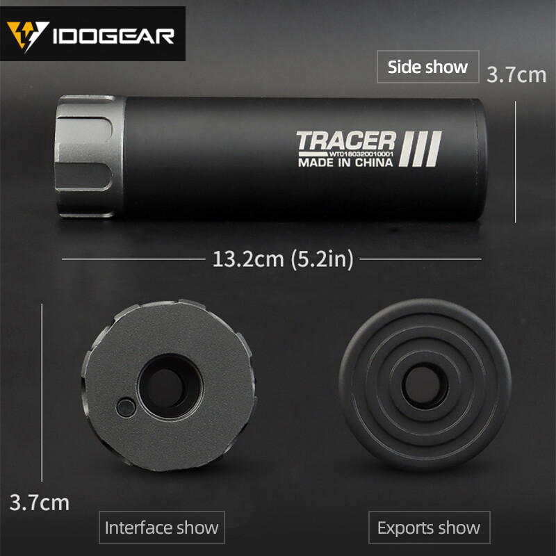 Briquet Airsoft IDOGEAR En Forme De Pistolet - LED Traceur - Noir - Pour Chasse/fusil