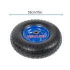 13" Solid 4.00-6 solid 16mm Bore Wheel barrow Tyre Wheels Puncture Tyres