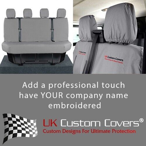 VOLKSWAGEN CRAFTER REAR SEAT COVERS TAILORED & EMBROIDERY (2024 ONWARDS) 416 GEM - Picture 1 of 24