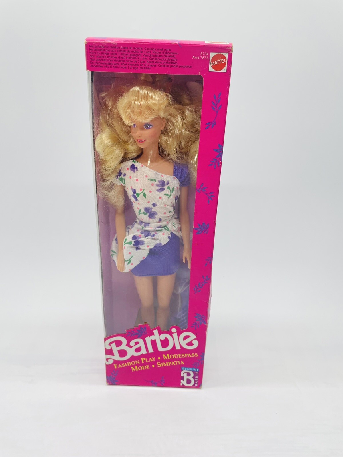 Barbie 1990 poupée souvenir d'enfance Fashion Play dans son emballage d'origine