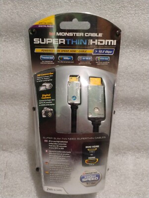 Monster Cable Super Thin - HDMI to Mini HDMI - Powered High Speed Up To 10.2Gbps
