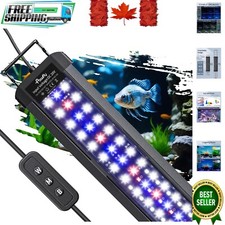 LED Aquarium Light with Full Spectrum - Day  Night Modes for 12-18" Tanks