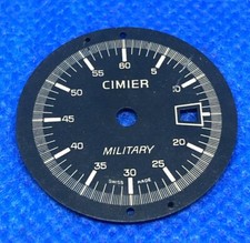 ANCIEN Cadran de montre Zifferblatt Watch Dial CIMIER MILITARY SWISS Suisse Made