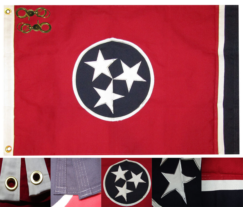 Tennessee Flag 2'x3' Tennessee State Flag - Premium Nylon 100D, Printed  Design With Grommets, Made By Trade Winds 2x3 American Flag, image size:1000x850