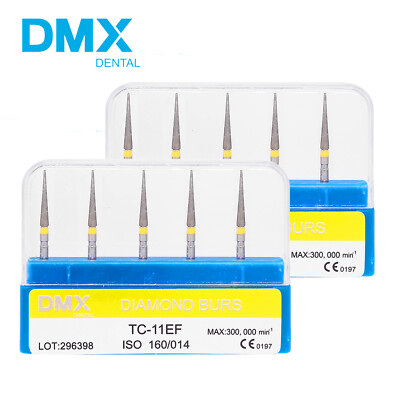 Pack De 10 Fresas Dentales De Diamante FG TC-11C - Grano Grueso, Para Alta Velocidad, Odontología