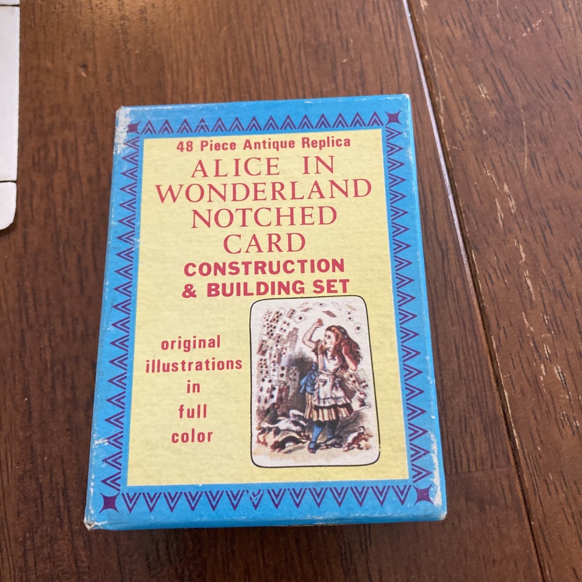 Vintage Alice in Wonderland Notched Construction Building Cards