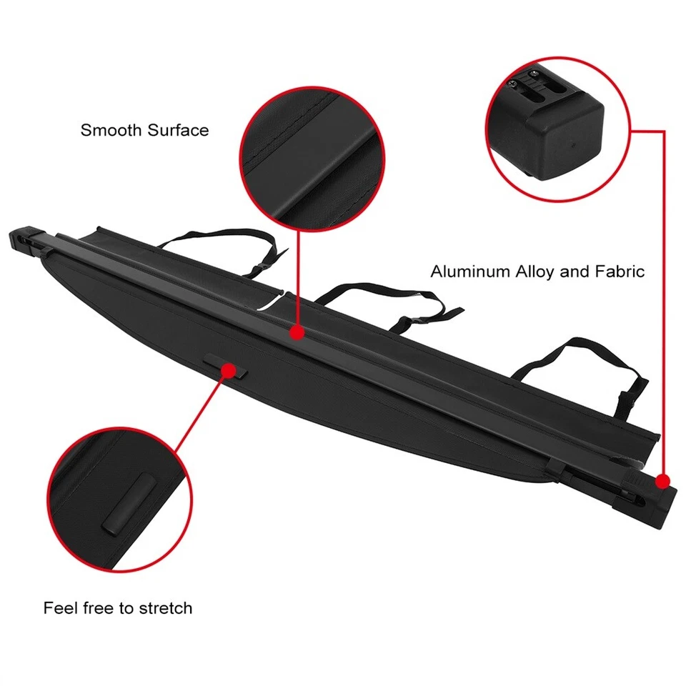 For Toyota RAV4 2006 2007 -2012 Tonneau Privacy Cargo Cover Shield Retractable Foto 3 de 4
