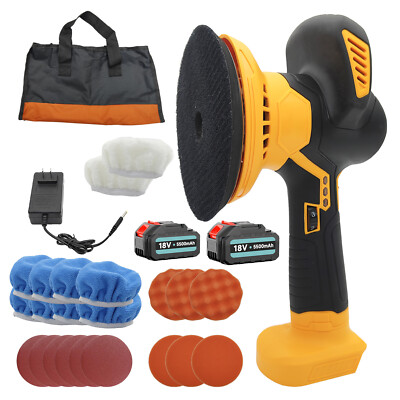 2 Battery Polishing Machine Cordless Polisher Mini polisher w/ 6 Speed ...