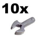 NEW LEGO - Bar - Length 1 - Clip Mechanical Claw Light Bluish Gray x10 - Hand
