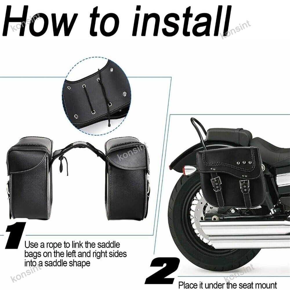 Motorcycle Saddlebags For Honda Shadow VT ACE Aero Sabre Spirit VLX 600