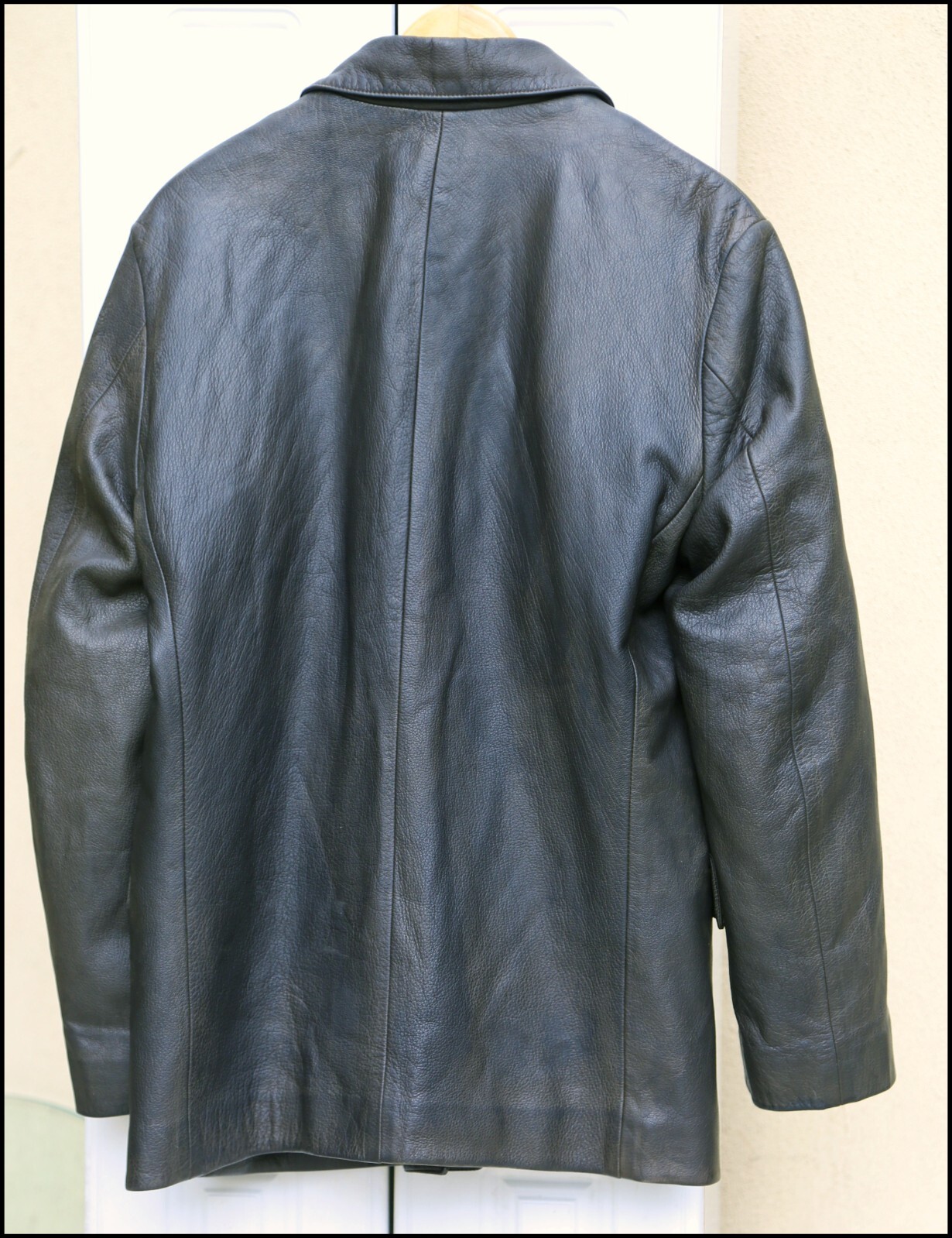 MAXFIELD PARRISH Green Leather Jacket, Wool Lining, S… Gem