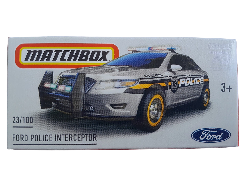 MATCHBOX POWER GRABS FORD POLICE INTERCEPEPTOR MBX 1:64 Scale 3 Inch Car