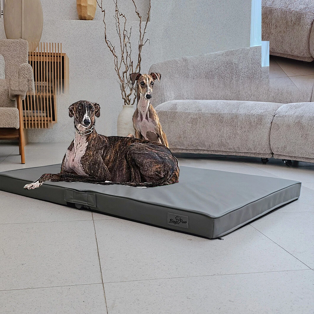 Anti-Chew Orthopedic Dog Bed Deluxe Cozy Leather Pet Bed for Dogs up to 220 lbs