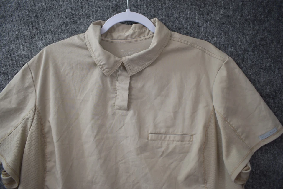 Camisa Cherokee Revolution para mujer XXL caqui polo ropa de trabajo médica manga corta Foto 2 de 4
