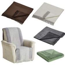 Sesselschoner f&uuml;r Fernsehsessel mehrfarbig 200x50 cm Fransen Universal LAVIDA