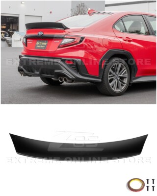 For 22-Up Subaru WRX PAINTED GLOSSY BLACK Rear Trunk Lid Ducktail Wing Spoiler
