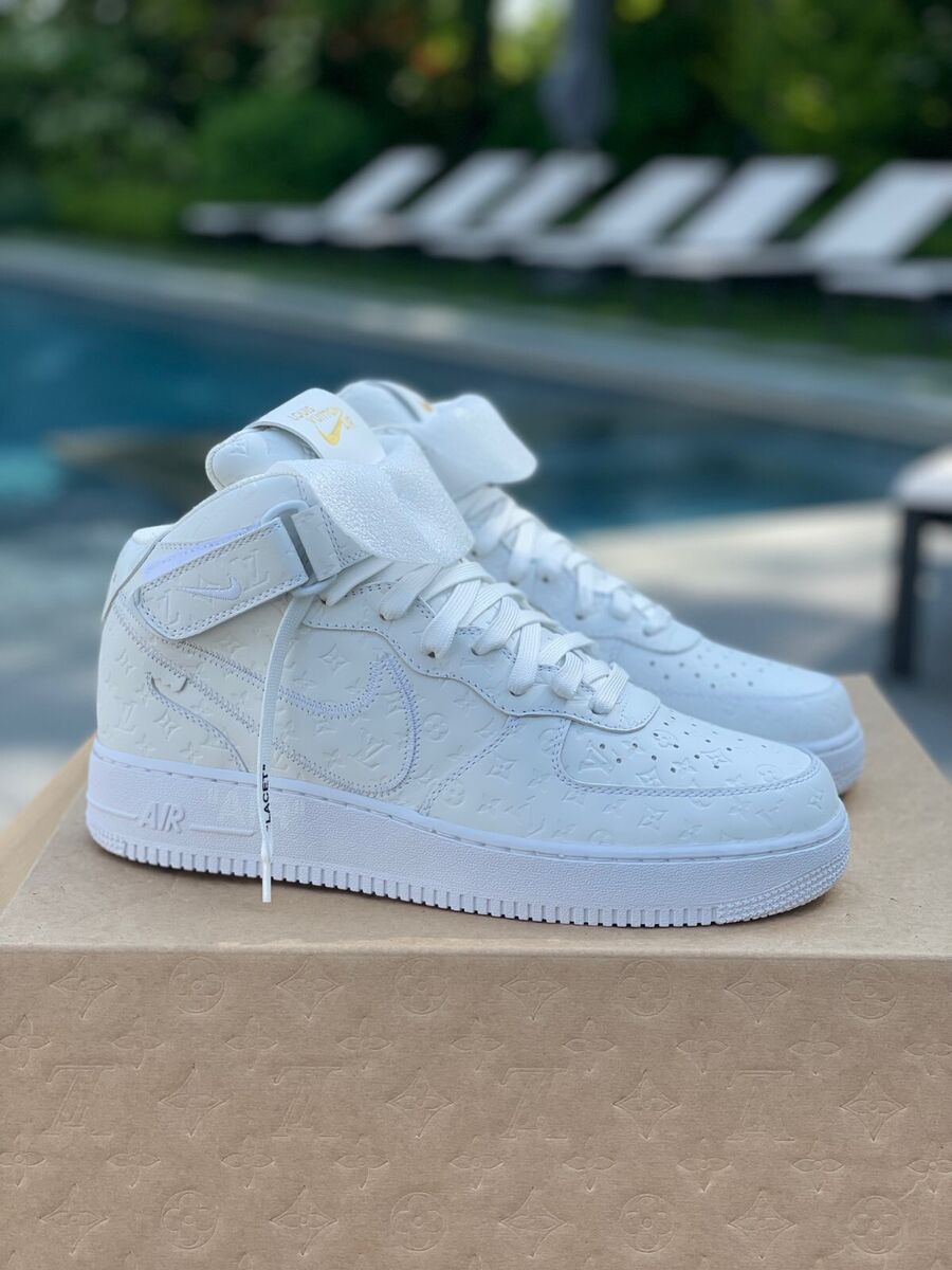 Louis Vuitton Virgil Abloh x Air Force 1 Mid (White) - Size Louis Vuitton Virgil Abloh x Air Force 1 Mid (White) - Size