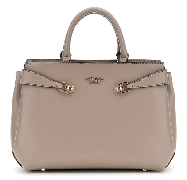 Guess Lorelei Girlfriend Satchel Handtasche Tasche Dark Taupe Taupe Neu-image