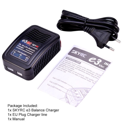 Caricabatteria SKYRC e3 2S 3S LiPo bilanciamento batteria ingresso AC 100V-240V spina USA - Foto 3 di 8
