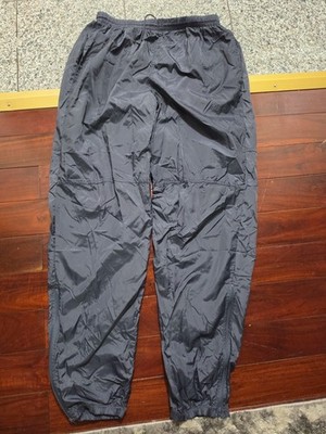 Nike Track Pants Mens L Vintage Black 90s Nylon Windbreaker Baggy