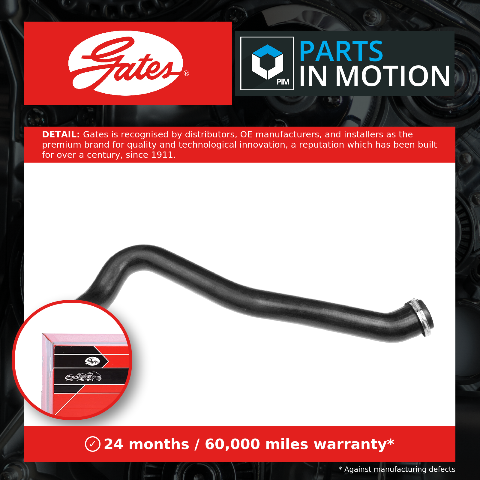 Turbo Hose fits RENAULT MASTER Mk2 2.5D 2001 on G9U750 Charger Gates 8200247086