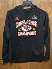 Kansas City Chiefs 2019 AFC Champions Hoodie L Fanatics Super Bowl LIV Black