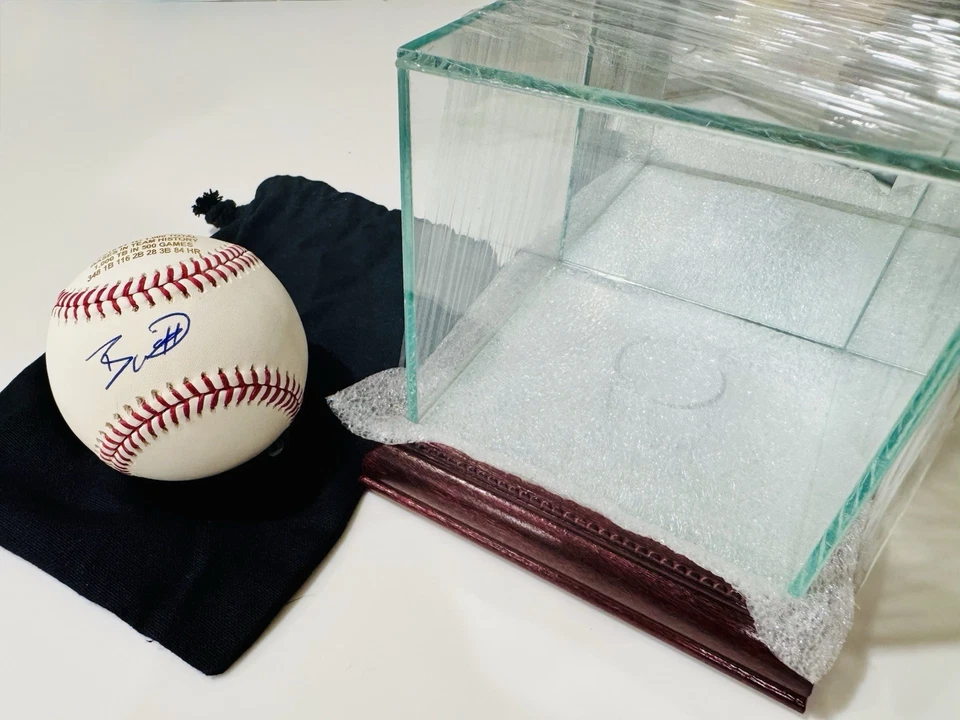 Бейсбольный мяч с автографом Бобби Уитта-младшего Total Bases Record MLB NO14/50 - Изображение 3 из 4