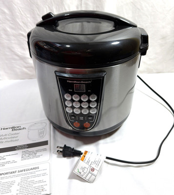 Hamilton Beach 4.5 Qt Multi-Cooker 14 Pre-Programmed Settings Stainless Steel