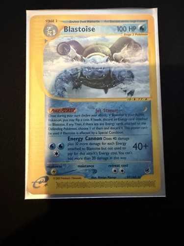 Pokemon Blastoise 37/165 Expedition Base Set English Stage 2 100HP