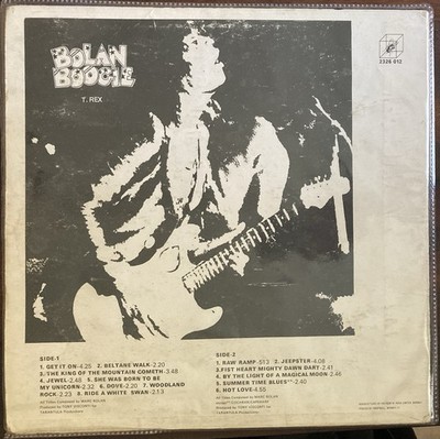 Marc Bolan T.Rex Bolan Boogie India 72 Version w/ different layout on back cover