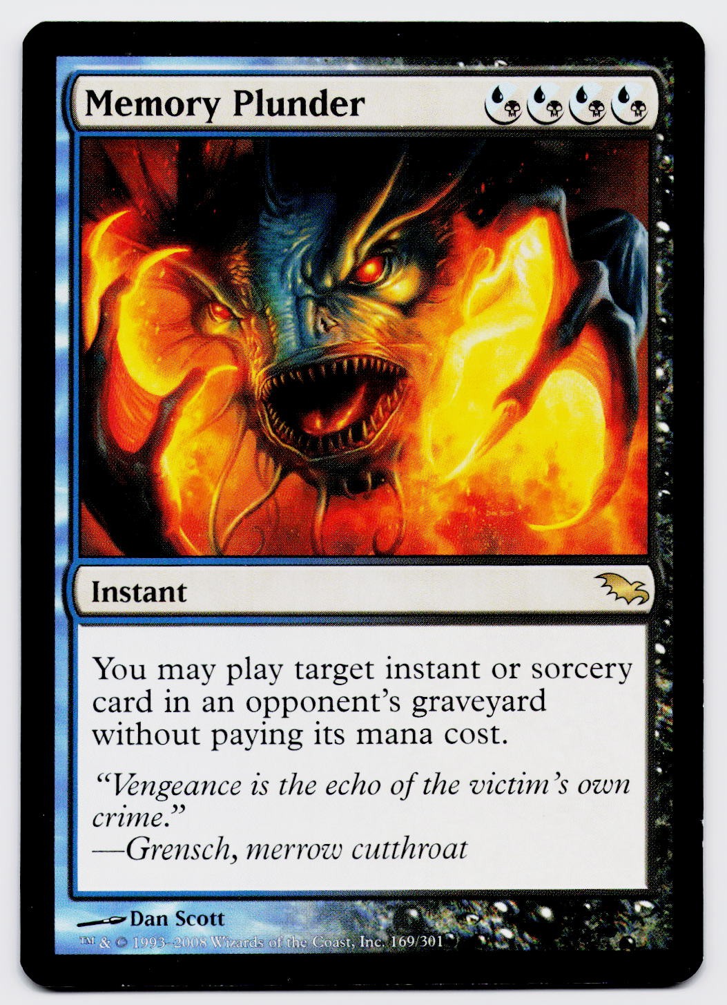 MEMORY PLUNDER R SHADOWMOOR 169 MAGIC: THE GATHERING NM/M
