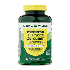 Spring Valley Ultra Strength Turmeric Curcumin Dietary Supplement 1,500 mg 90 Ct