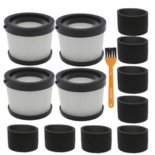 MospdyGear 4 St&uuml;ck HEPA-Filter mit 8 Schaumstoffh&uuml;lsenfiltern & 1 B&uuml;rste, Hand...