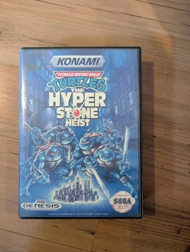 Teenage Mutant Ninja Turtles Stone Heist Sega Genesis. Game, Box And Manual