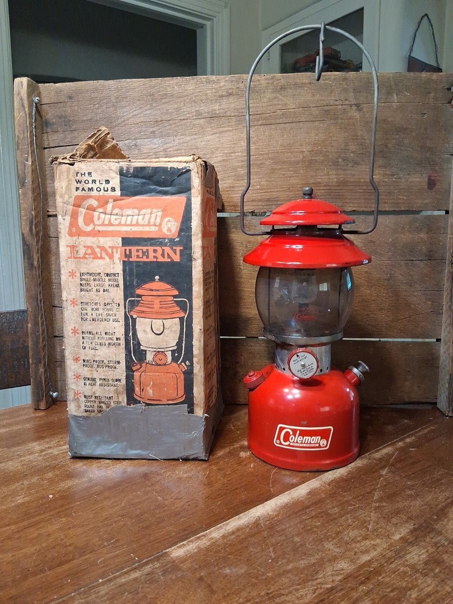 Coleman Lantern 200A Vintage Model Red with Box - Single Mantle