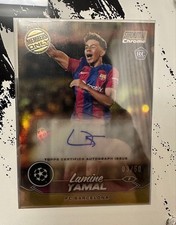 Lamine Yamal RC Auto 03/50 Members Only Gold Topps Stadium Club Chrome UEFA Auto