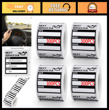1200 Pcs Oil Change Reminder Stickers 2"x2" Easy Peel Service Labels, No Residue