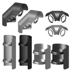 Ofenrohr Strahlenschutz 120-200mm Hitzeschutz Blech Schild Strahlung Rohr W&auml;rme