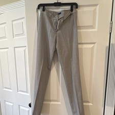Theory Frosted Grey Women's Dress Pants Reedly Mel Flat Front Regular