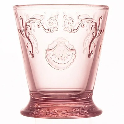 Low Ball Glas: 1 x 250 ml La Rochere Pink Versailles Tumbler mit Fuß, Glas
