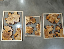 Live Edge Olive Root Slabs Set for DIY Epoxy Projects, Ready to be Resin Table