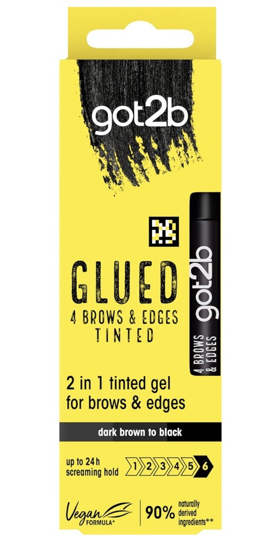 Got2b Glued gel teinté sourcils et baby hair lot de 2 pour un style impeccable