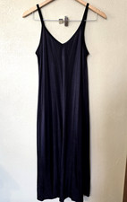 Vintage Vanity Fair Black Long Slip Dress Women Size 34 32"/40